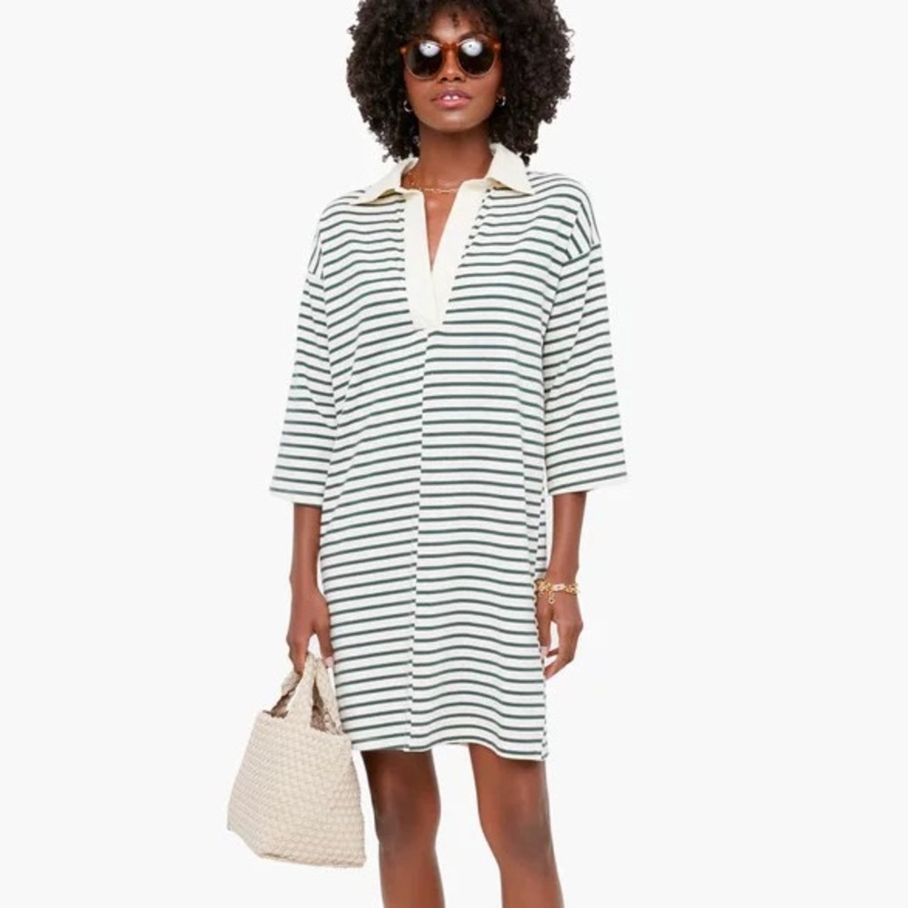 NWOT Tuckernuck Green Stripe Ashton Knit Polo Dress